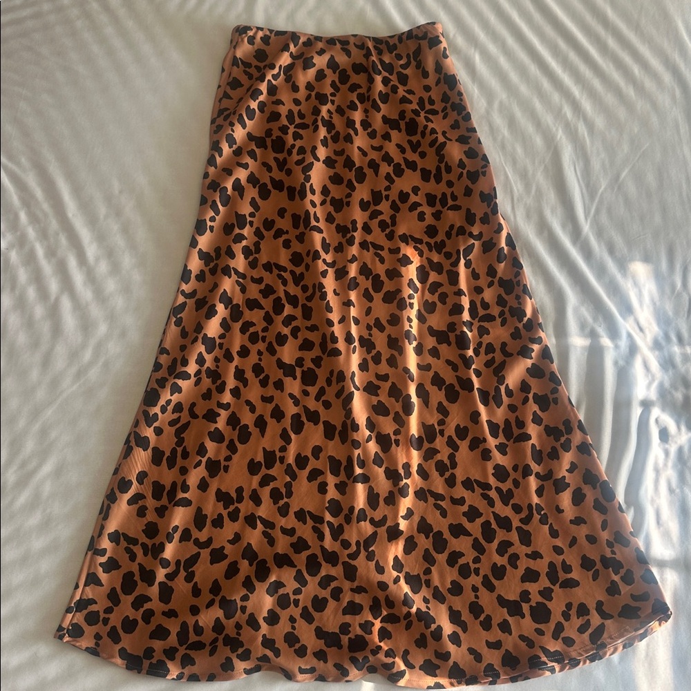 Urban Outfitters Leopard Print Skirt - Brown and Black